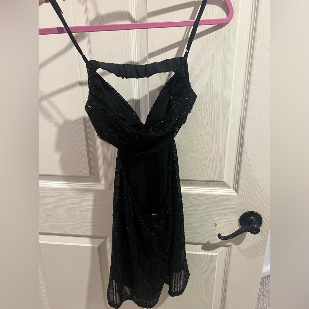 Lucy in the sky mini dress black size xs